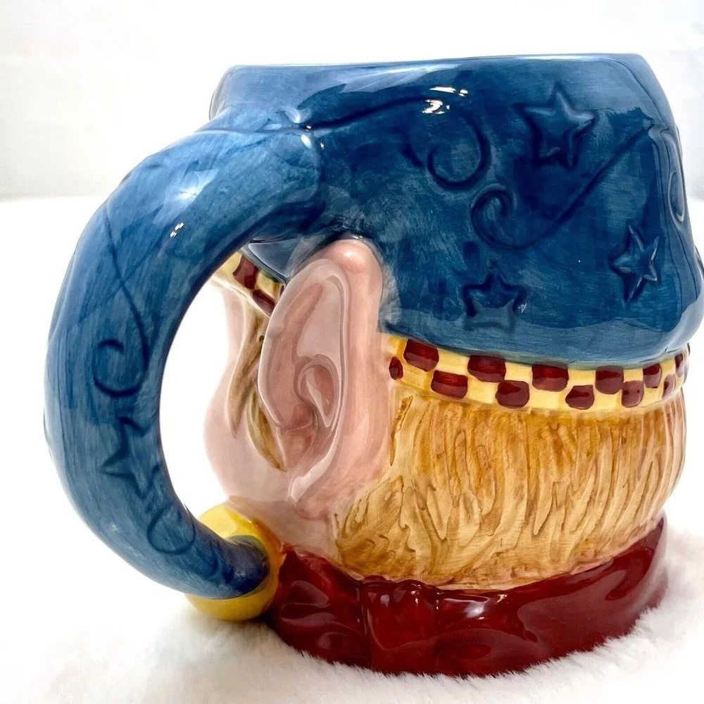Tis The Season Christmas Elf Large Ceramic Coffee Mug 20oz Hat Handle